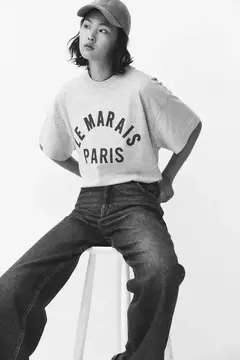 Remera manga corta H&M Algodón LEMARAIS - Ceci Scotti