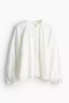 Blusa de muselina mangas globos H&M