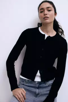 CARDIGAN EN PUNTO FINO - comprar online