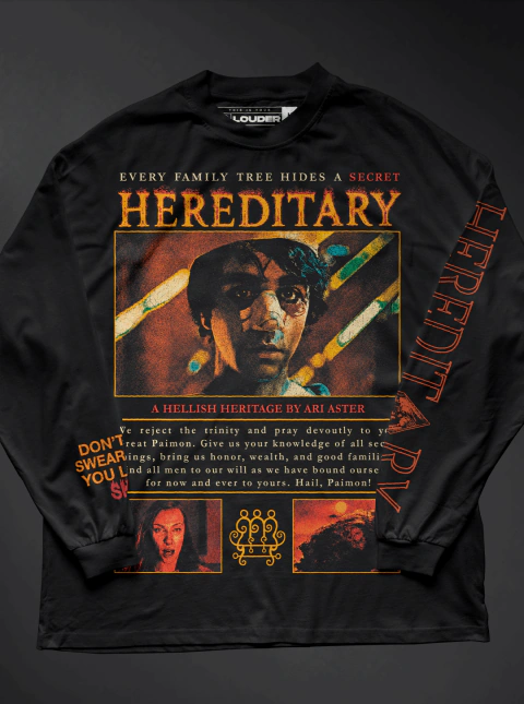 Manga Longa Hereditary - Film [ Frente e Costas ]