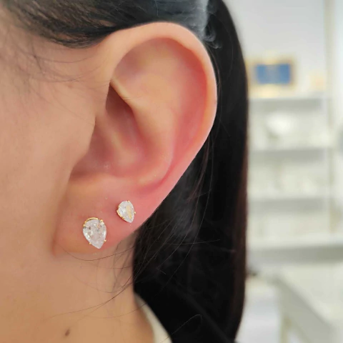 Brinco Gota Zircônia - comprar online