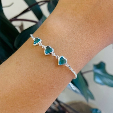Pulseira Coração Color Azul Claro - comprar online