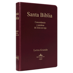 BIBLIA MEDIANA LETRA GRANDE DE VINIL VINO RVR062CLGPJR - comprar en línea