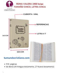 Biblia Reina Valera 1960 Chica Letra Chica Vinil Beige [RVR042ePC]