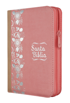 BIBLIA RVR045cZLM PJR ROSA/BEIGE FLORES en internet