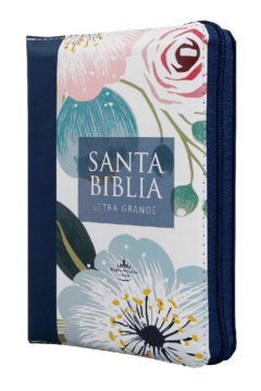 Biblia Reina Valera 1960 Grande Letra Gigante 19 puntos Imitación Piel Azul Flores [RVR086ZTILSGiPJR] - comprar en línea