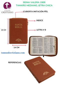 Biblia Reina Valera 1909 Mediana Café VR055ZTI