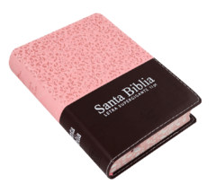 Biblia Reina Valera 1960 bolsillo Letra Grande 11 puntos Imitación Piel Rosa Marrón [RVR046cLSGiPJRTI] - Tu Biblia