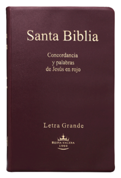 Imagen de BIBLIA MEDIANA LETRA GRANDE DE VINIL VINO RVR062CLGPJR