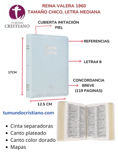 BIBLIA CHICA IMITACION PIEL BLANCO RVR045c