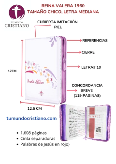 BIBLIA RVR045cZLM PJR BLANCO/MARIPOSAS