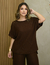 Conjunto calça blusa manga curta tricô Anabela - Bliss Woman