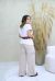 Calça flare pantalona tricô vazada Liz - Bliss Woman