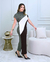 Vestido tricolor tricô midi gola alta Suzi - loja online