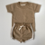 CONJUNTO VINTAGE CAMISETA E SHORTS - CÁQUI