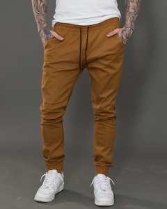 Calça Jogger Sarja Masculina com Elástico na Perna e Ajuste por Cordão - KS Casual