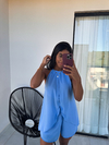 Conjunto de bata assimétrica