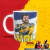 CANECA XÍCARA VARIOS WOLVERINE AZUL E BRANCA Nº5 - Canelika's Canecas Personalizadas