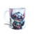 CANECA XÍCARA COLEÇÃO STITCH ROCK ROLL ROSA AZUL 16 - comprar online