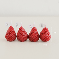 Kit Velas Aromáticas Morango 4 Peças