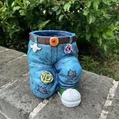 Vaso de Planta Decorativo Calça Jeans - loja online