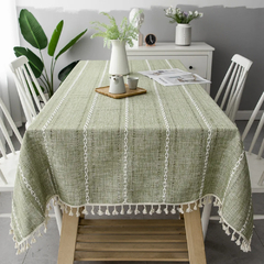 Toalha de Mesa de Linho com Borlas na internet