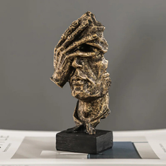 Escultura Nordic Decorativa - Silêncio | Não veja | Não ouça - MaraviLar
