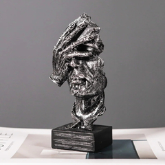 Escultura Nordic Decorativa - Silêncio | Não veja | Não ouça - loja online