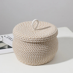 Cesto Organizador com Tampa Cotton - loja online