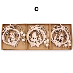 Conjunto 12 peças Enfeite para Árvore de Natal em MDF - MaraviLar