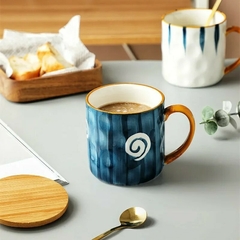 Caneca em Cerâmica com Tampa de Bambu | BamBoho - comprar online