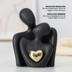 Escultura Decorativa Casal Coração - loja online