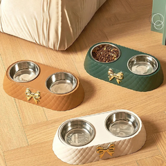 Comedouro Duplo Laço para Pet | Cães e Gatos