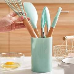 Kit de Utensílios de Silicone com Cabo em Bambu | BamBoho - comprar online