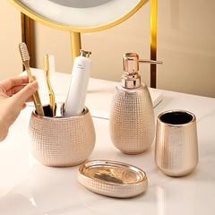 Acessórios para Banheiro Rose Gold Luxe