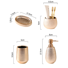 Acessórios para Banheiro Rose Gold Luxe - MaraviLar