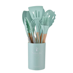 Kit de Utensílios de Silicone com Cabo em Bambu | BamBoho