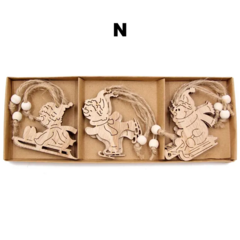 Conjunto 12 peças Enfeite para Árvore de Natal em MDF na internet