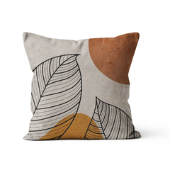 Capa de Almofada Boho Folhagens