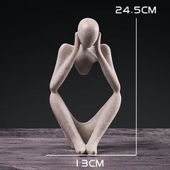 Escultura Nordic Decorativa Pensador - comprar online
