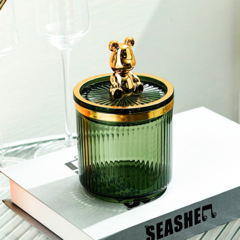 Porta Algodão e Cotonete Urso Luxury
