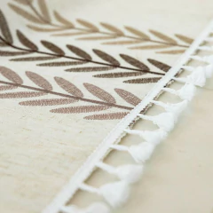 Toalha de Mesa Folhas com Borlas - MaraviLar