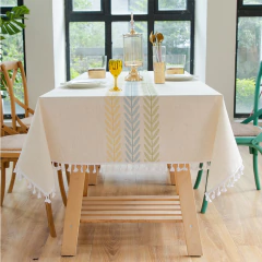 Imagem do Toalha de Mesa Folhas com Borlas