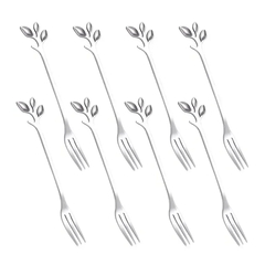 Imagem do Conjunto com 8 Garfos de Sobremesa Folha