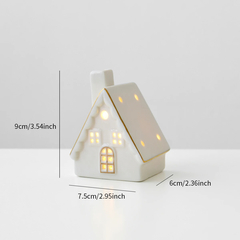Casa Vila de Natal Iluminada em Cerâmica - comprar online