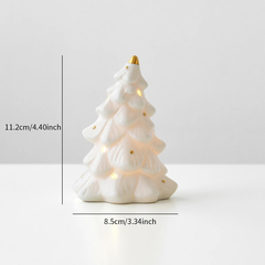 Enfeites Decoração de Natal Iluminada em Cerâmica