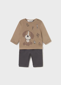 Conj. pantalon largo jacquard - comprar en línea