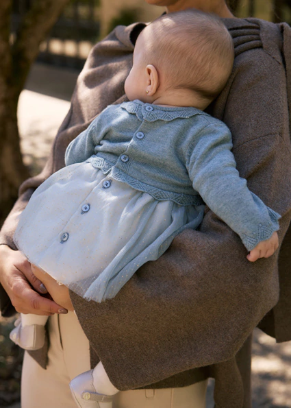 Vestido tricot y tul - comprar en línea