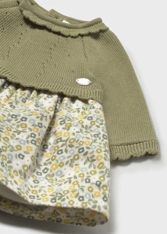 Vestido tricot combinado y plana - ulaulababyshop