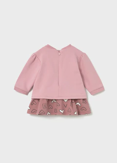 Vestido combinado felpa - ulaulababyshop